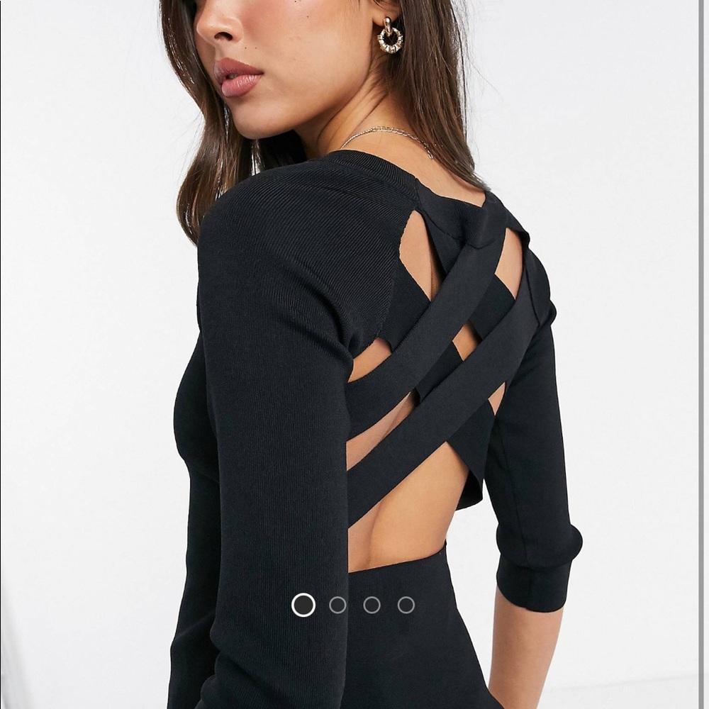 River Island cross back knit top